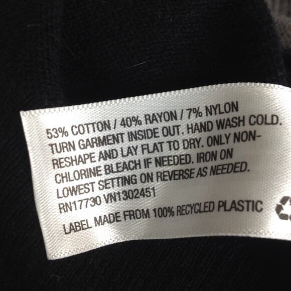 Merona Womens Grey Crewneck Embellished Striped Long Sleeve Sweater L - Picture 4 of 8